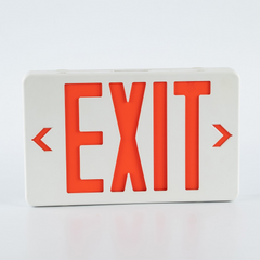Red LED Exit Sign with Battery Backup, Single/Double Face Emergency Light | LS-ES037