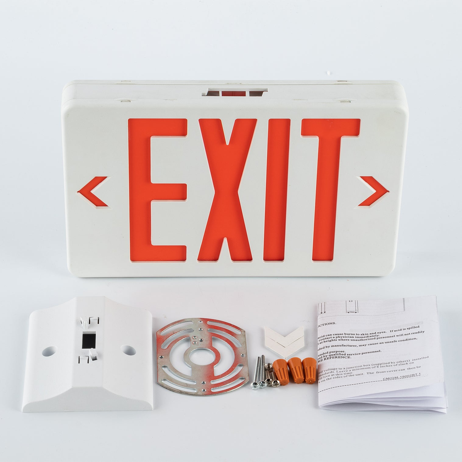 Red LED Exit Sign with Battery Backup, Single/Double Face Emergency Light | LS-ES037