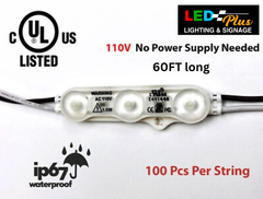 1.5W LED Module, 120V,NO Power Supply needed, Colors: Cool White, Green, Red, Blue, Warm White, Sign Lighting