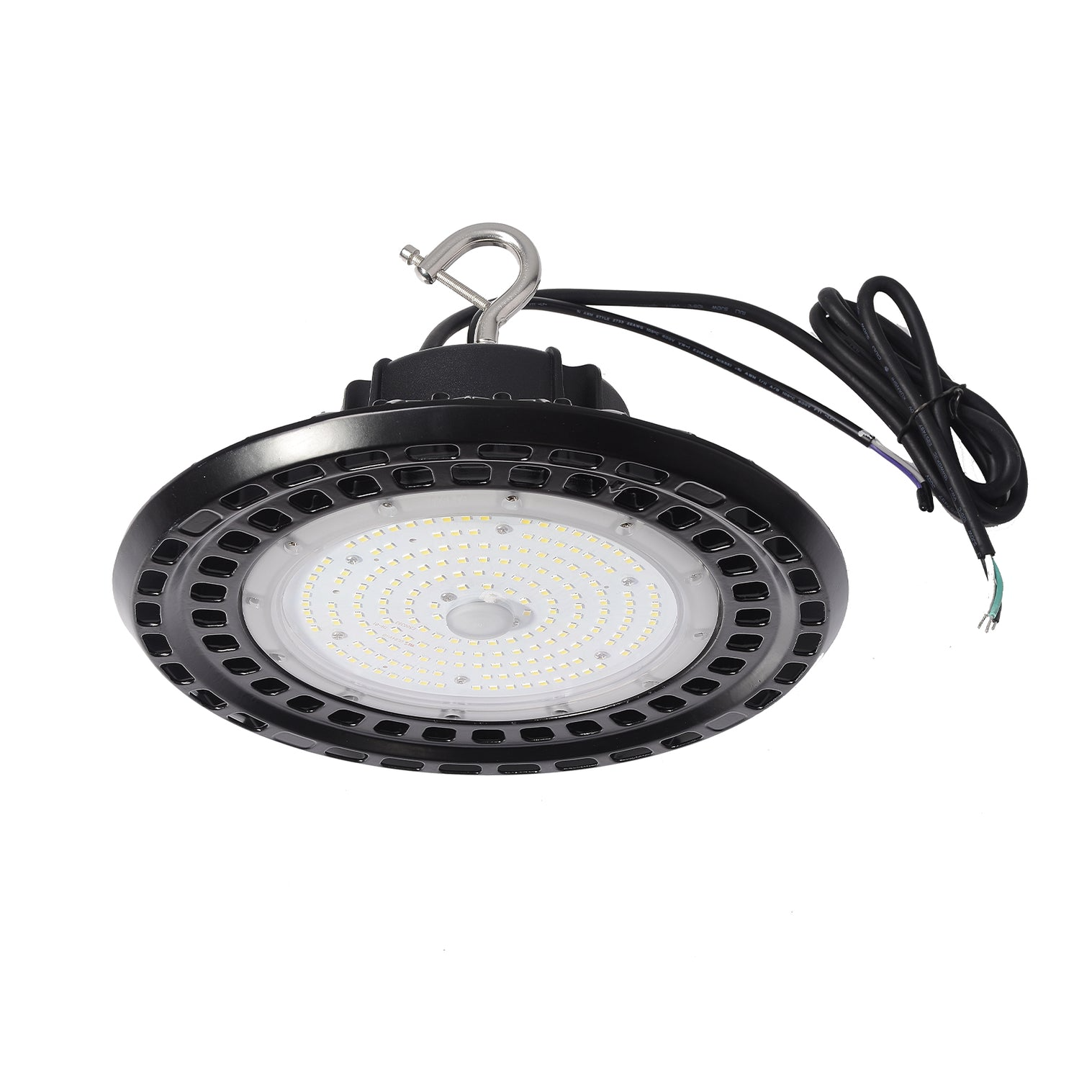150W UFO LED High Bay Light – 277-480V, 5000K Daylight, Black Housing | Model 5EHB-150W-480V-50KPK