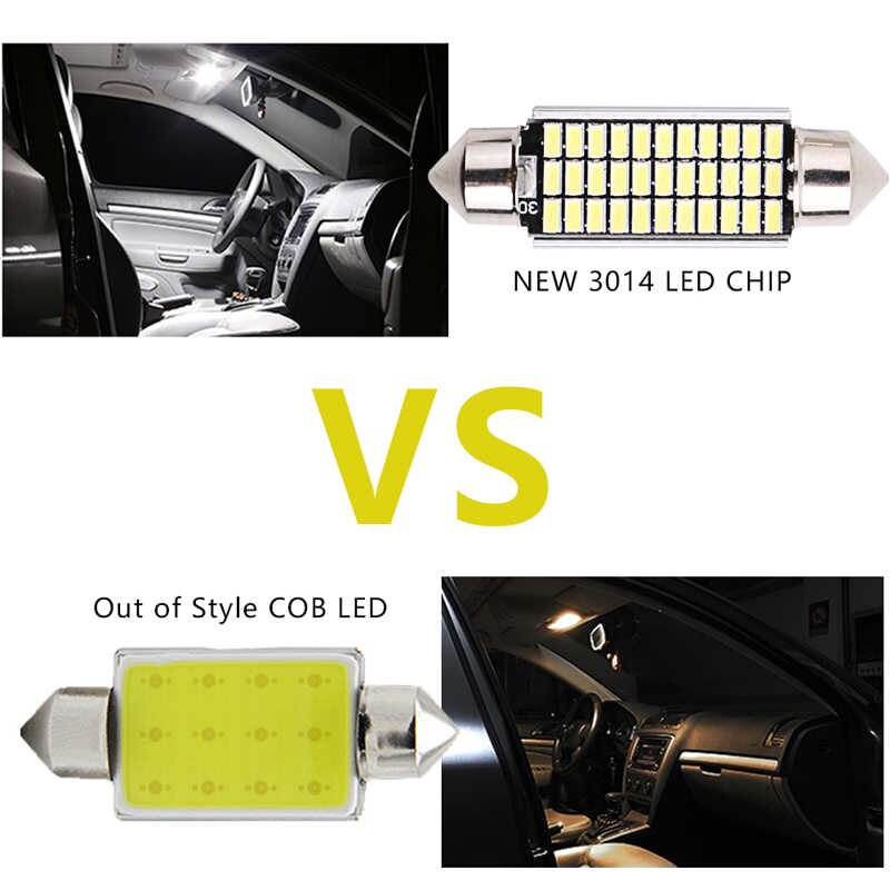 LED Festoon Dome Light – C10W Interior Light 31mm/36mm/39mm/41mm, 12V Car Dome Lamp, 4014 SMD 24/30/36/39 LEDs Reading Light