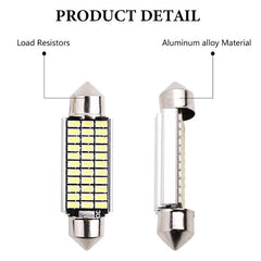 LED Festoon Dome Light – C10W Interior Light 31mm/36mm/39mm/41mm, 12V Car Dome Lamp, 4014 SMD 24/30/36/39 LEDs Reading Light