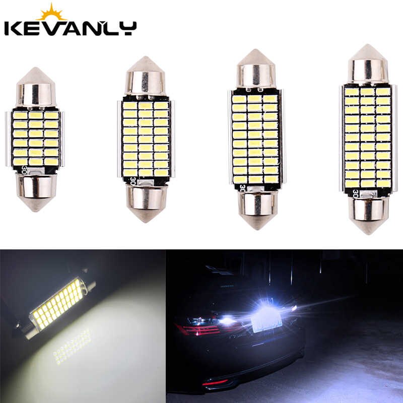 LED Festoon Dome Light – C10W Interior Light 31mm/36mm/39mm/41mm, 12V Car Dome Lamp, 4014 SMD 24/30/36/39 LEDs Reading Light