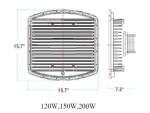 200W LED Explosion Proof Flood Light, Class 1 Division 2, Hazardous Location Rated | CES-200W-120V-50K