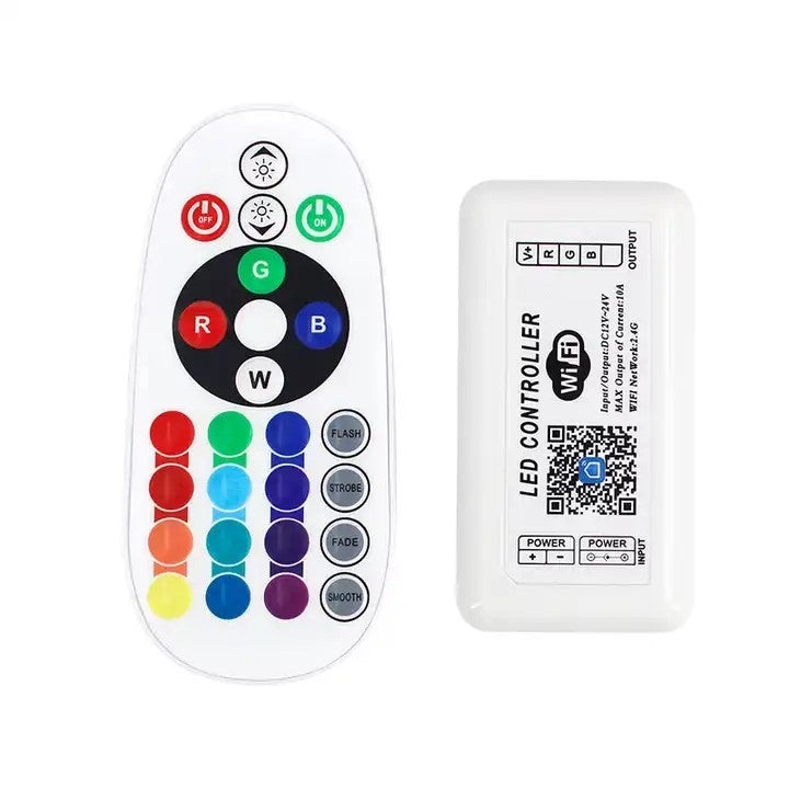Smart RGB LED Controller – WiFi & 2.4GHz RF with Remote Control Set