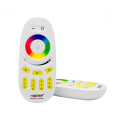 FUT096 RGBW Remote – 2.4GHz Touch Control with Color, Brightness, and Temperature Adjustment