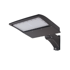 100W LED Shoebox Area Light, 5000K, Photocell, Brown Housing, 120–277V | Commercial Parking Lot Light
