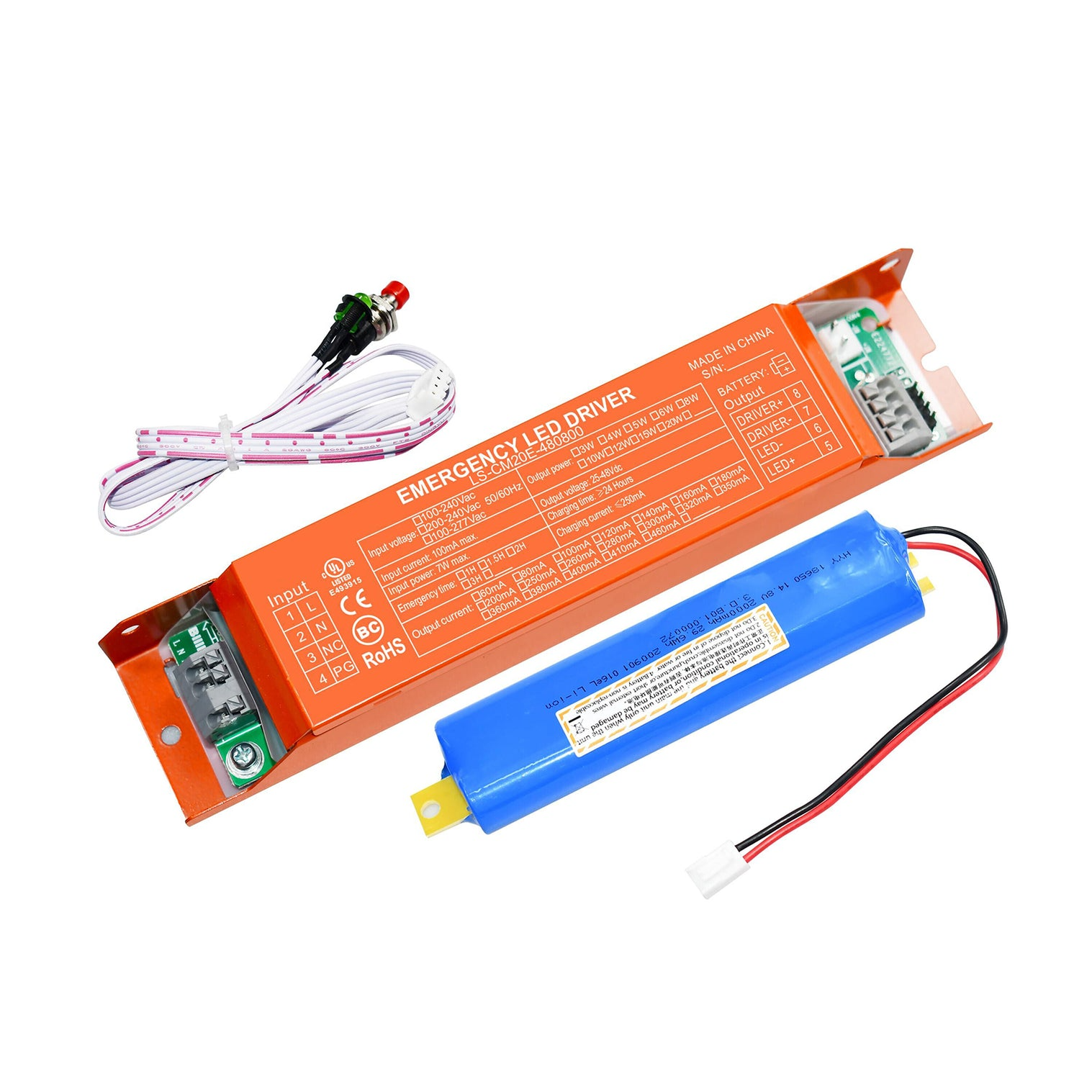 8W Emergency Backup Battery Driver – Built-In Split Type | LSED8W