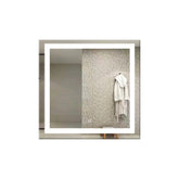 30"x30" LED Mirror Light, Dimmable Wall-Mounted Vanity Mirror