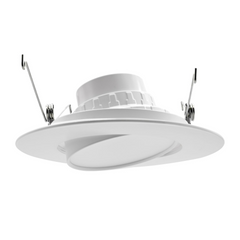 4"/6" LED Gimbal Downlight Retrofit Trim, 16W, 5CCT Selectable, AC 120V, Adjustable Recessed Lighting