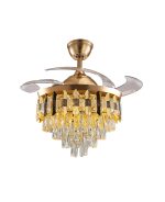 Smart Modern Ceiling Fan #1952 – 42" LED Fan, Remote Control, Reversible BLDC Motor, 36W*2 LED, AC 110V Intelligent Ceiling Fan