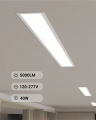 4ft LED Recessed Linear Light, 40/35/30/25/20W, Selectable Wattage & CCT