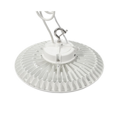 LED UFO High Bay Light – 100/120/150W Selectable, White Housing, CCT 5000K, AC 100-277V Warehouse Shop Lighting