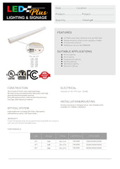 4ft Linear Linkable LED Linear Strip Light AC100-277V CCT 24/32/40W 3500K-6000K superledplus