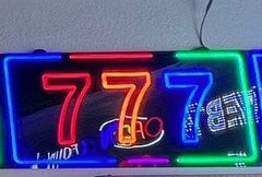 Assorted Neon Signs 30" with power supply and chain/ Business Window Signs Super LED Plus