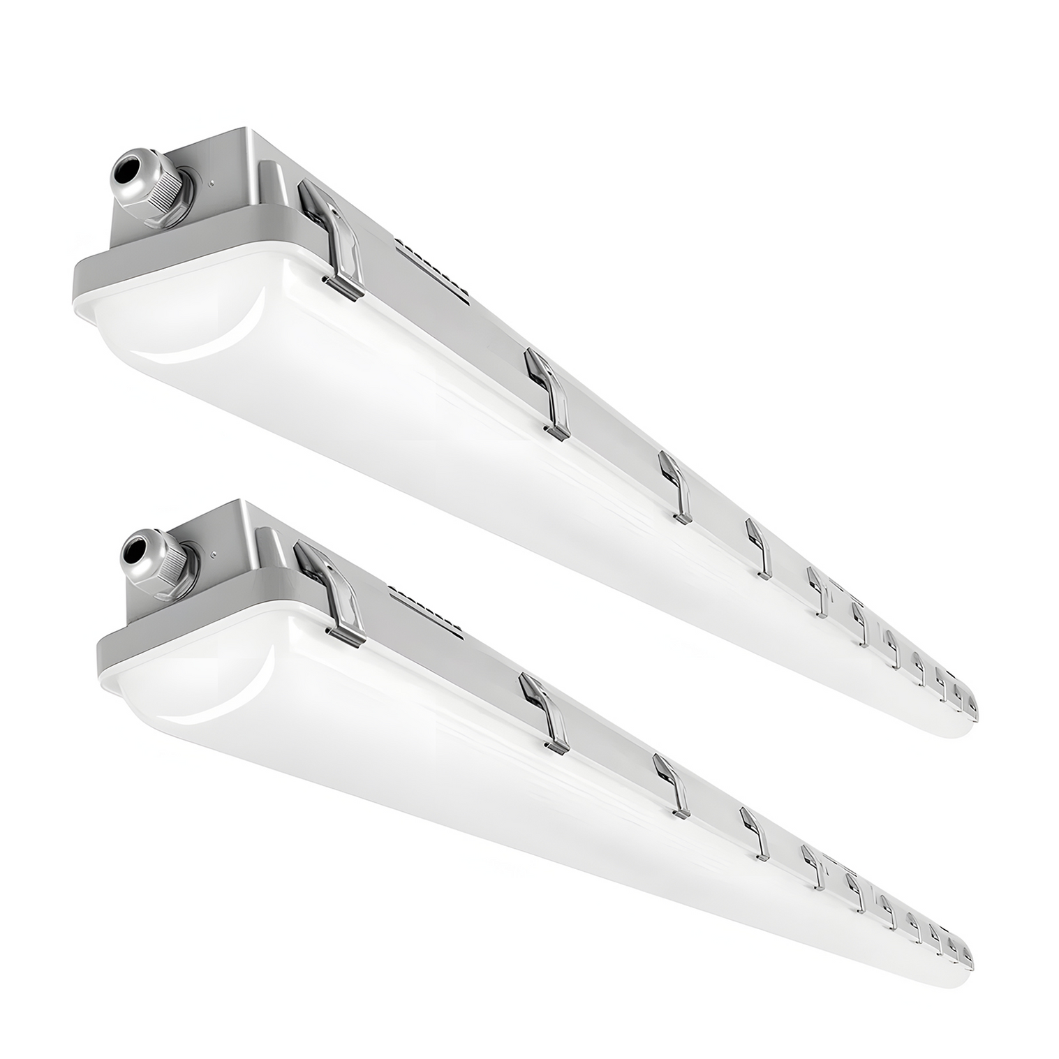 8FT LED Vapor Tight Light, Selectable Wattage & CCT, AC 120-277V, IP65 Waterproof Fixture