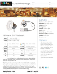 8in Commercial Downlight CCT Led Plus