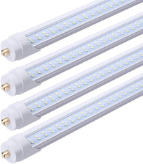 T8 40W 8FT (96″) FA8 Single Pin Led Tube Light Clear Lens, 6000K Ballast Bypass Double Ended Power (25pcs) Led Plus