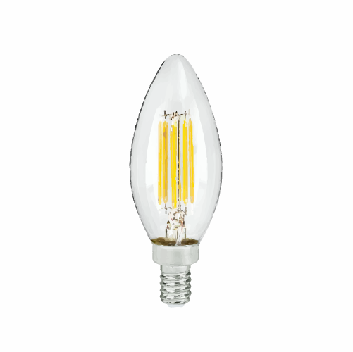 LED Candelabra Filament Bulb – 5.5W, 2700K, 500 Lumens – UL Listed, Energy Star Approved Lighting
