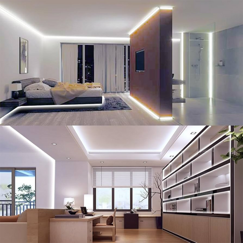 25FT LED Strip Light, SMD 2835, 24V, CCT Tunable, 168 LEDs/M, IP20 Indoor Use, UL Listed