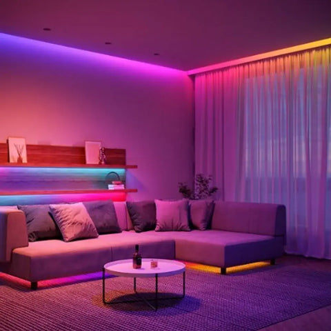 25FT RGB COB Dot-Free LED Strip Light, 24V, IP20 Indoor Use, UL Listed Lighting