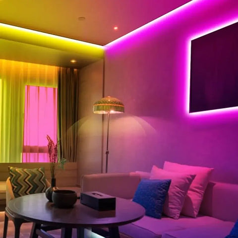 25FT RGB COB Dot-Free LED Strip Light, 24V, IP20 Indoor Use, UL Listed Lighting