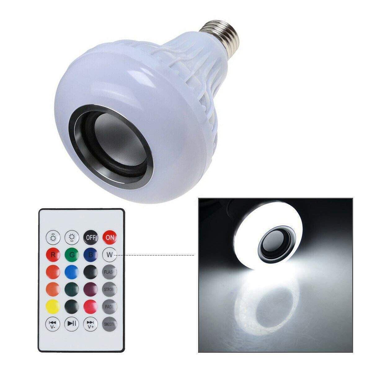 RGB LED Smart Bulb with Bluetooth Speaker | Music Sync Light | Color Changing Bulb