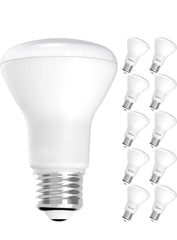 (10 Pack) BR20 LED Bulb – 550 Lumens/ 7W/ E26 Base/ Indoor/ 27/3/4/5/6k | Energy Efficient Indoor Light Bulb – Daylight White