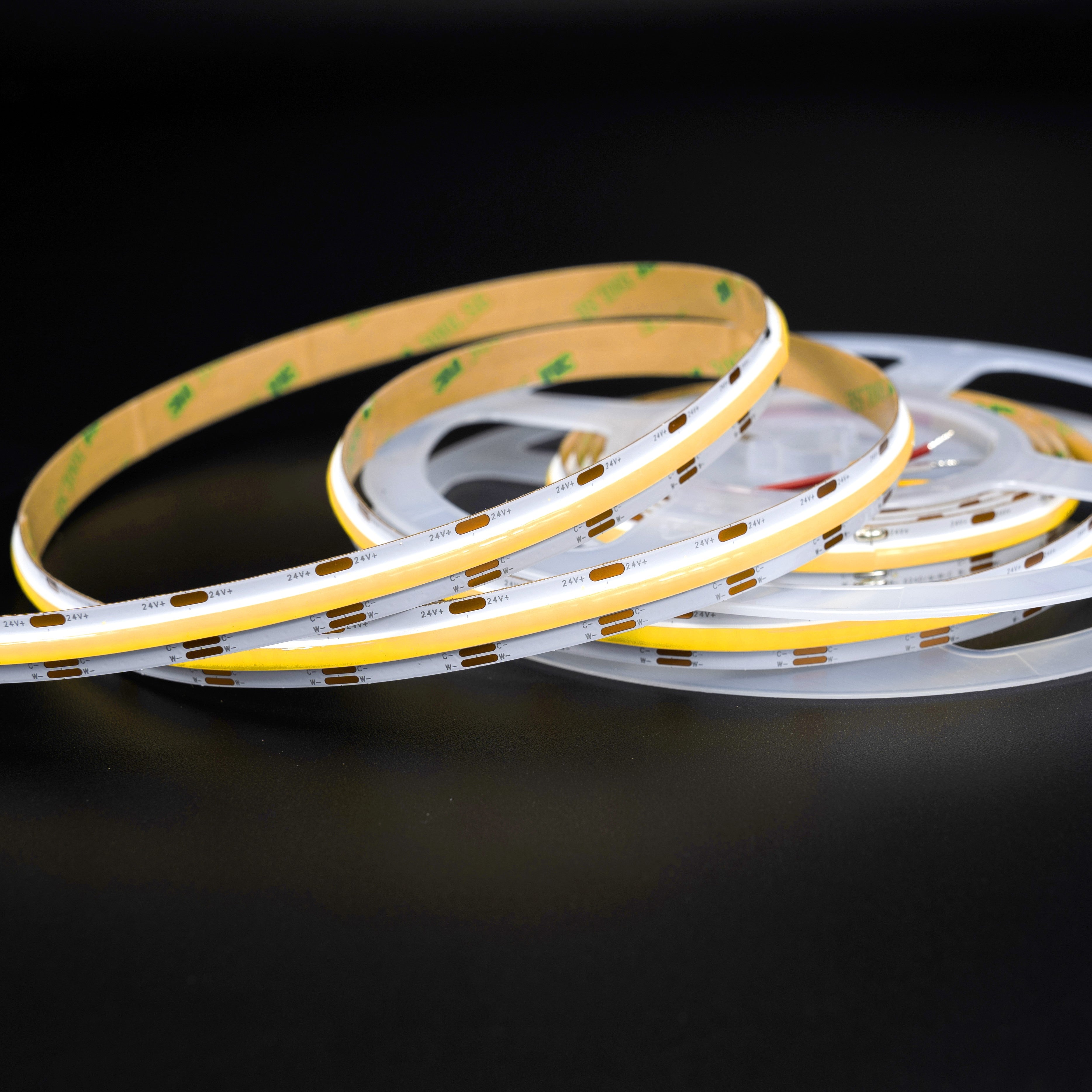DotFree COB LED Strip Light, 24V CCT Tunable 2700K-6000K, IP20 Indoor, UL Listed Flexible Strip
