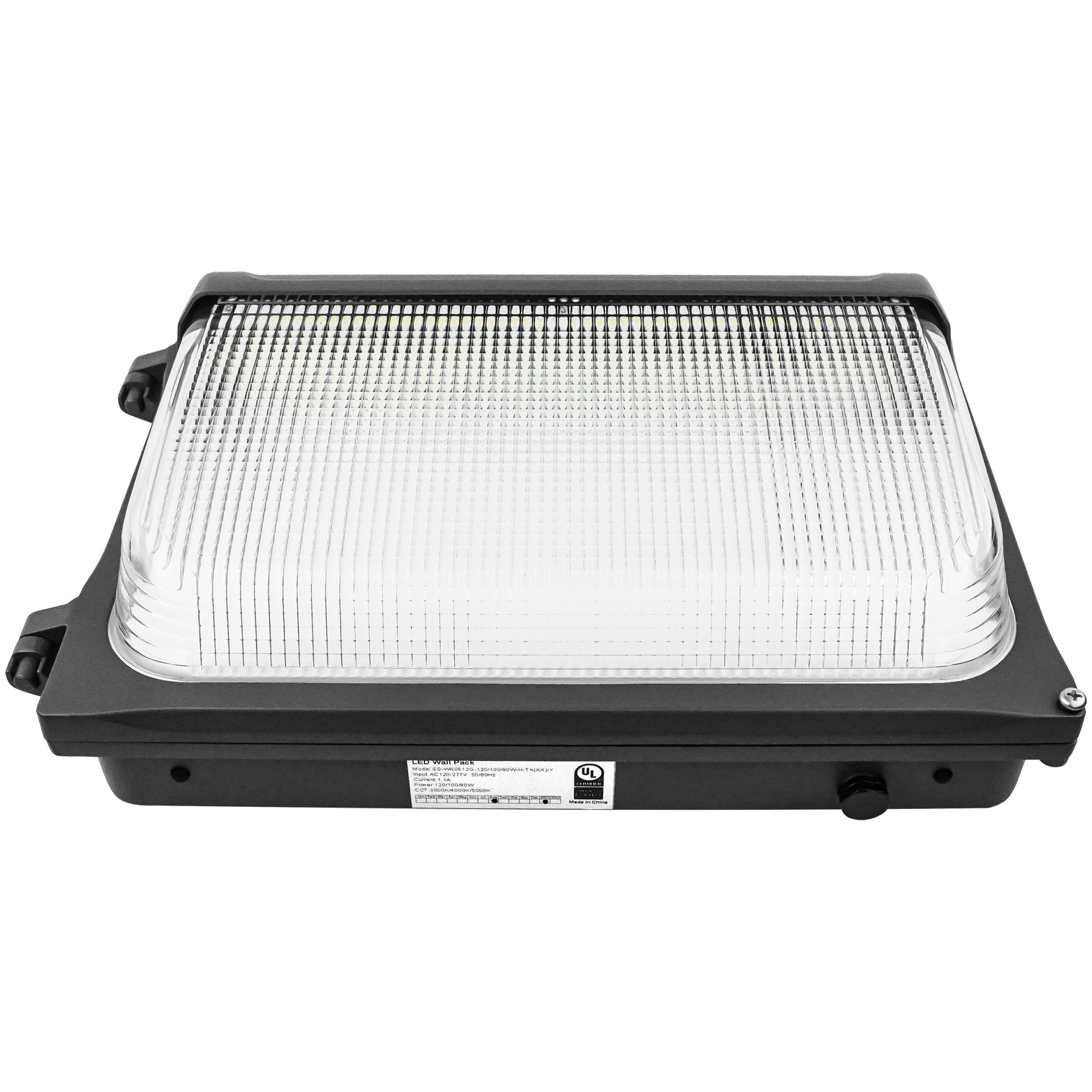 Slim Wall Pack Light, 80W/100W/120W Selectable, AC 120-277V, CCT Adjustable, Commercial LED Wallpack Fixture