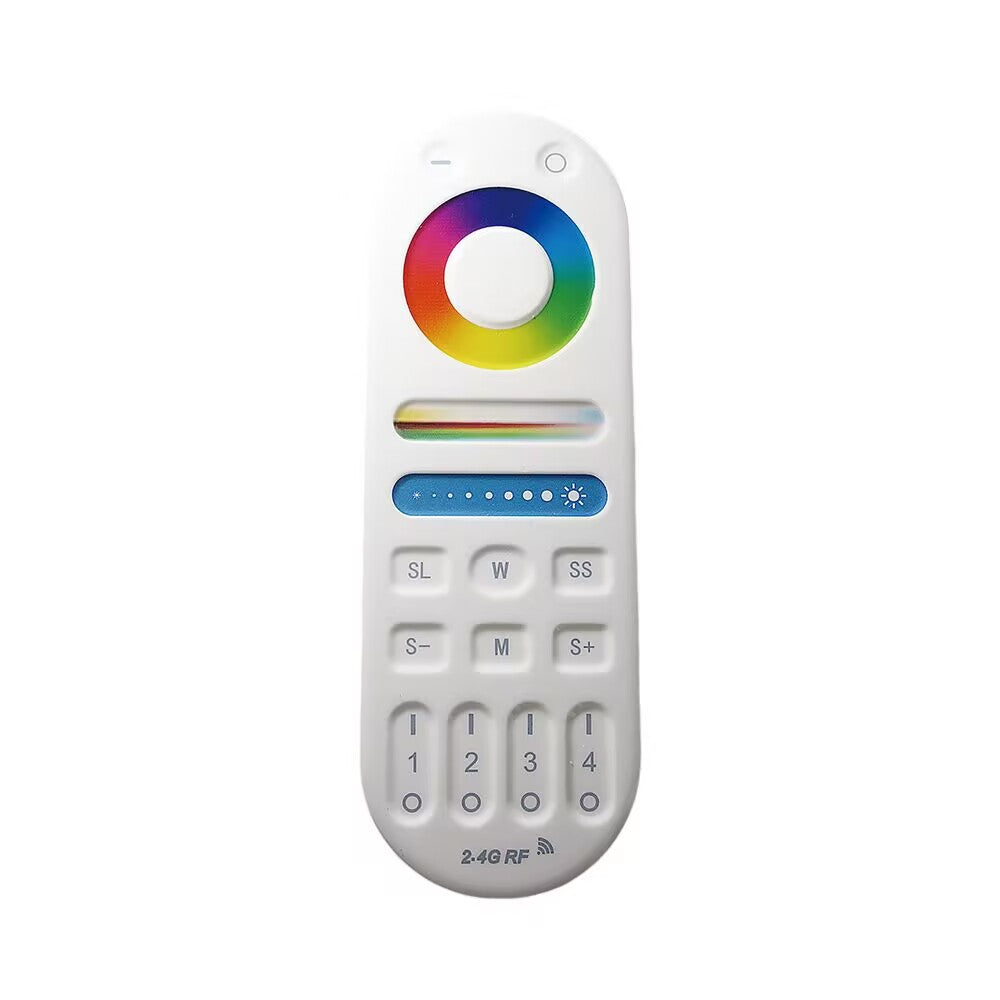 4-Zone RGB+CCT LED Remote Control – 2.4GHz Wireless for Color & Brightness Adjustment, 30m Range, LM091 Smart Lighting