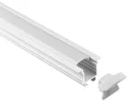 1207 Series Recessed LED Strip Channel, Aluminum Profile with Mounting Clips, LED Light Diffuser