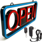 LED Neon Open Sign – 21" x 9" Display with Remote Control