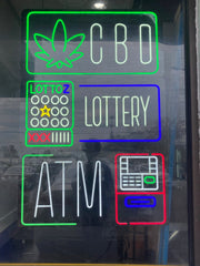 Assorted Neon Signs 30" with power supply and chain/ Business Window Signs Super LED Plus