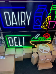 Assorted Neon Signs 30" with power supply and chain/ Business Window Signs Super LED Plus