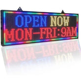 14"x52" RGB Scrolling Sign LED Scrolling Display Banner, Full Color Indoor Advertising Sign, Programmable, Remote Controlled with app control Led Plus