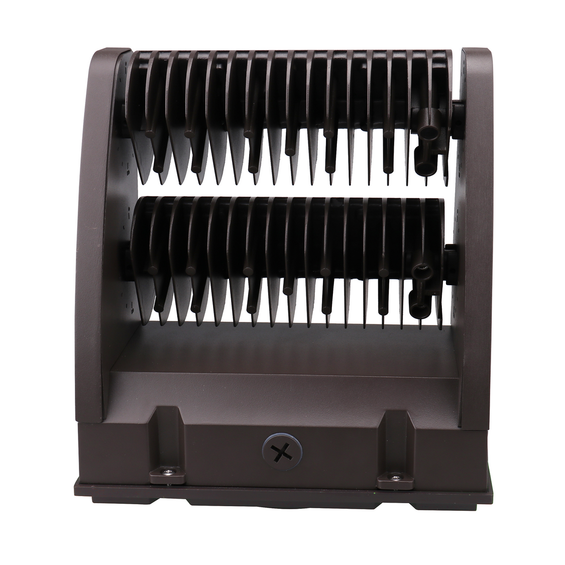 80W LED Rotatable Wall Pack Light – Brown Housing, 5000K Daylight, AC 120-277V | Model WPB-80W-120V-50K-V2