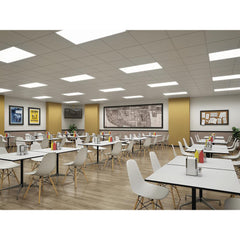 2×4 LED Flat Panel Light, 50W/60W/72W Selectable, 3CCT Tunable, ETL DLC Listed for Offices & Retail