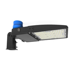 300W LED Shoebox Street Light with Photocell – 277V-480VAC, 5000K Daylight, Slip Fitter Mount, UL Listed