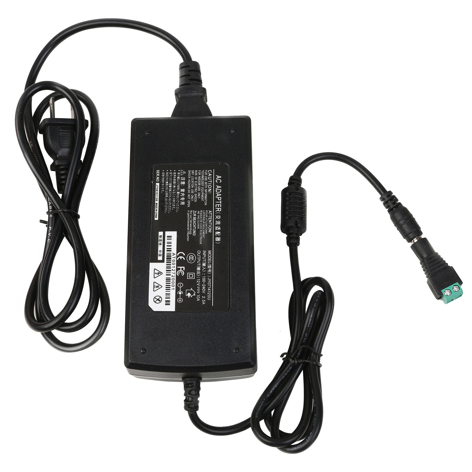 10A 120W 12V Power Supply Adapter | LED Strip Light Driver | AC to DC Converter