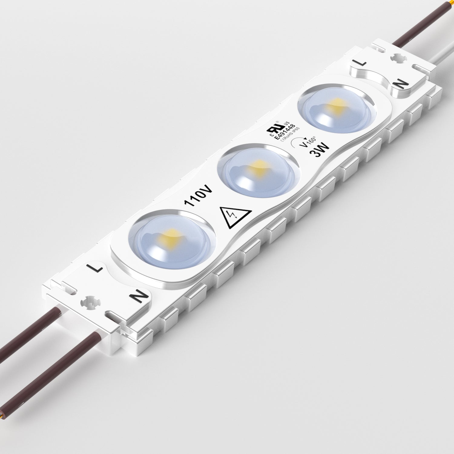 3W LED Module, 120V, Cool White, Warm White, Red, Green, Blue, Purple Options, Sign Lighting Module