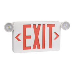 Slim Red LED Exit Sign Combo Light | New Style Emergency Lighting | Wall Mount