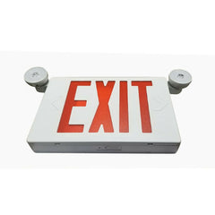 Slim Red LED Exit Sign Combo Light | New Style Emergency Lighting | Wall Mount