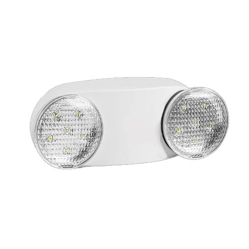 LED Emergency Light with Two Round Heads | UL Listed | Backup Wall Light Fixture