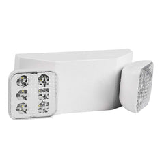 LED Emergency Light with Two Square Heads | UL Listed | Backup Lighting Fixture