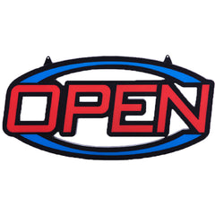 LED Open Sign | 22W Red & Blue Display | 31" x 16" | Bright Business Window Sign