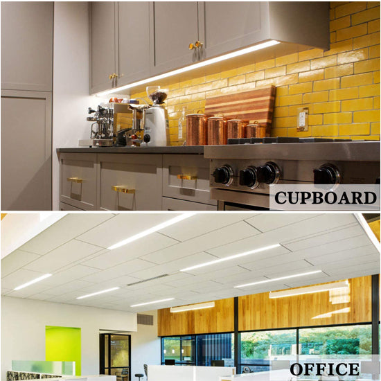 T5 Integrated LED Tube Light | 2ft 10W Fixture | Clear Lens Strip Light