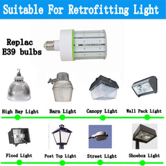 100W LED Corn Light Bulb | E39 Base | 5700K Daylight | Retrofit High Bay Area Lighting
