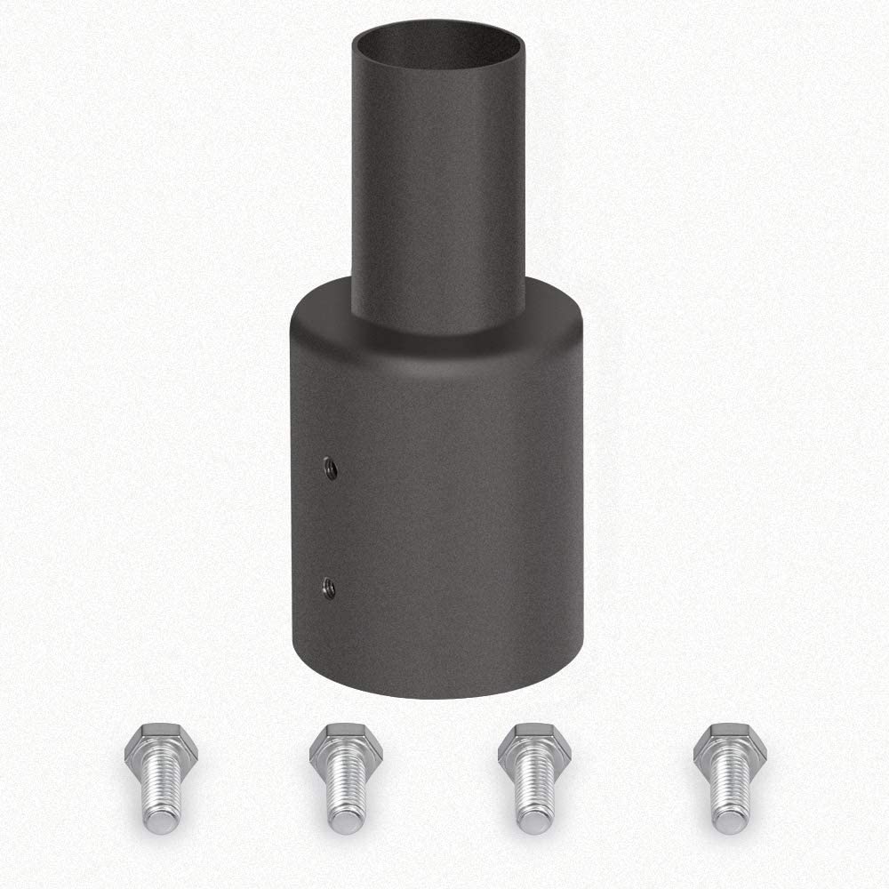 Round Pole Tenon Adapter | Fits 3", 4", 5" Poles | Pole Top Mount Bracket for Lights