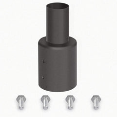 Round Pole Tenon Adapter | Fits 3", 4", 5" Poles | Pole Top Mount Bracket for Lights